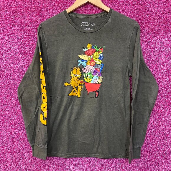 Garfield Hunger Cravings Long Sleeve T-Shirt Size Small - Picture 1 of 4